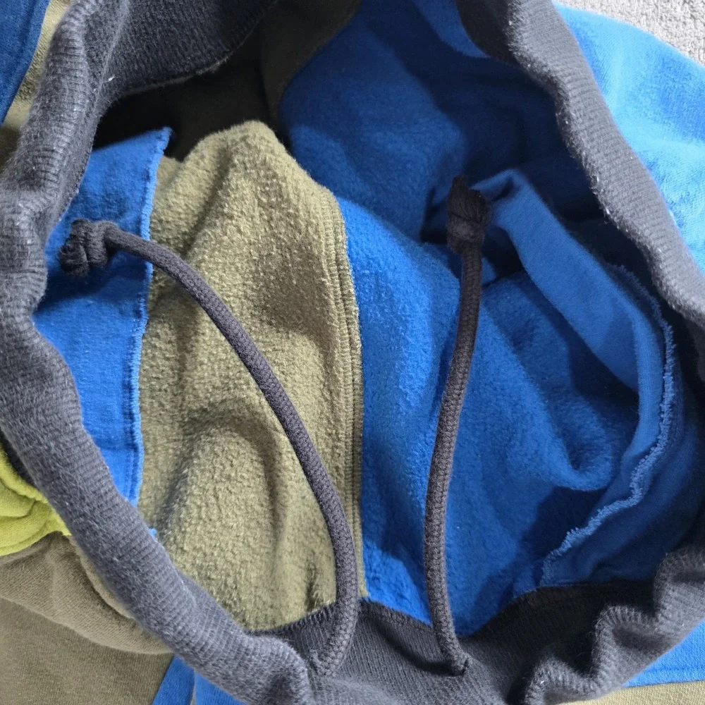 Champion Color Block Reverse Weave Jogger Sweatpant Mens M Blue Green 30